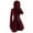 Burgundy, variant on Herrnalise Women's Hoodies Casual Fashion Color Long Sleeved Hooded Sweater Jacket