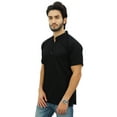 thumbnail image 4 of Atasi Casual Half Sleeves Men's Cotton Mandarin Collar Shirt Tunic-Medium, 4 of 5