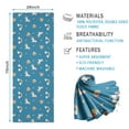 thumbnail image 2 of Blue Cartoon Unicorn Rainbow Cloud Star Balloon Hot Yoga Mat Towel Non Slip for Hot Yoga - Quick-Drying Yoga Mat Cover with 4 Corner Pockets with Travel Bag - Hot Yoga Towel Non Slip 74"x26", 2 of 6