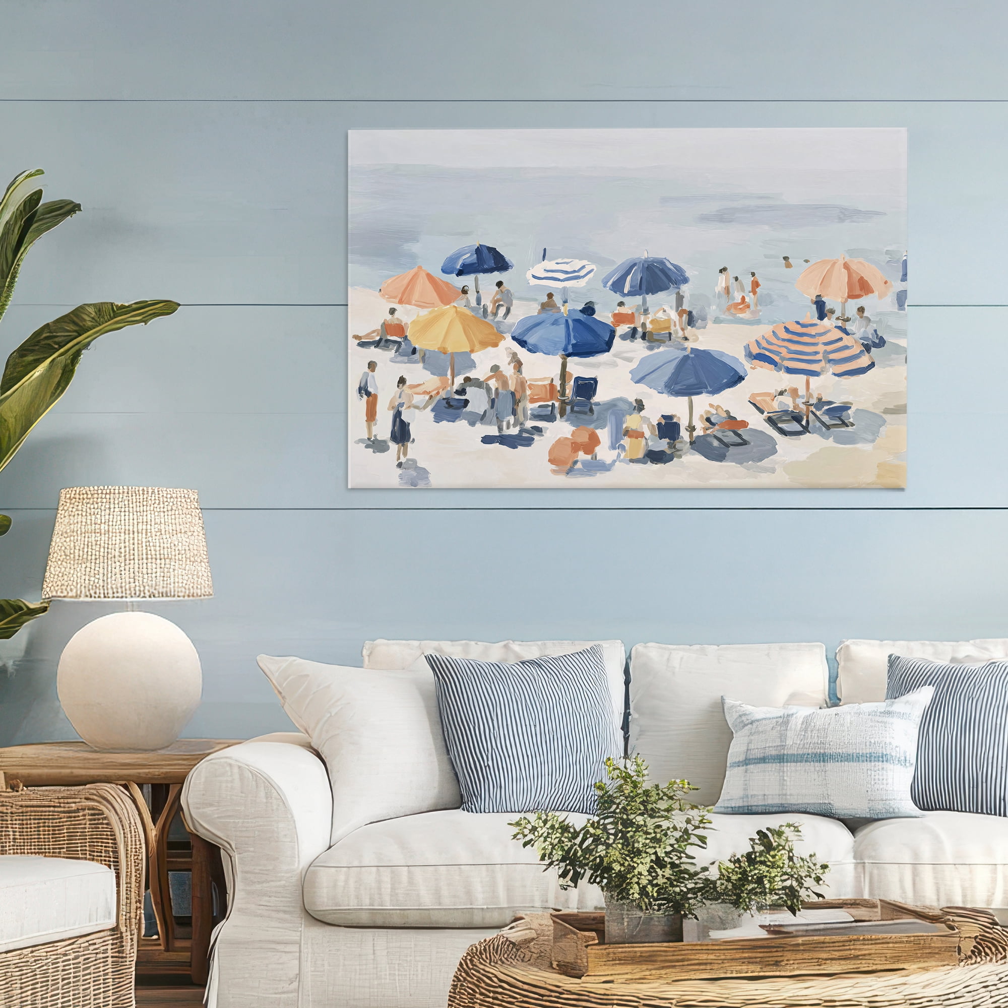 Stupell Industries Summer Fun Beach Crowd Canvas Wall Art, design by Jacky Ngan