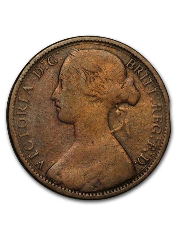 1860-1895 Victoria Young Head Penny Avg Circ (Random)