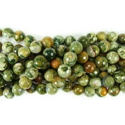 8mm Rhyolite Jasper Faceted Round Beads Genuine Gemstone Natural Jewelry Making