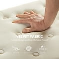 thumbnail image 5 of Lecut Storage Bench Velvet Fabric Upholstered Storage Ottoman Bench for Living Room Bedroom Entryway 48" Tufted Button Bench for End of Bed with Nailhead Bench with Arms Beige, 5 of 9