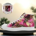thumbnail image 3 of Coolcustomize Men's Plus Size Leopard Print High-Top Sneakers | Wild Jungle Design, Trendy Street Style, Couple Shoes, Lightweight, Breathable, All-Season Fabric Upper, Rubber Sole Casual Shoes, 3 of 8