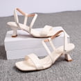 thumbnail image 5 of DIVVce Patent Leather Multi Strap Slingback Heels For Women Open Toe Comfortable Evening Footwear, 5 of 8