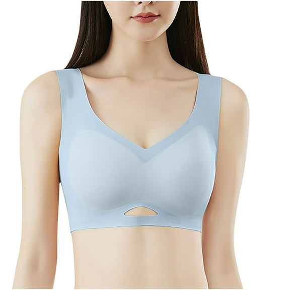 asdoklhq Bras for Women Womens Plus Size Clearance $5,Women Fashion Sports Bra Wire Free Underwear One-Piece Bra Everyday Underwear