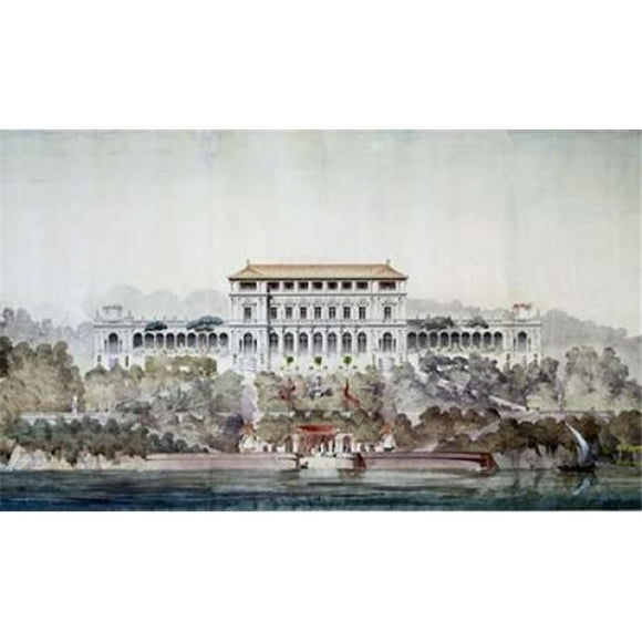 Vast Hostelry Affiche d'Élévation Est par Victor Postolle, 24 x 36 - Grand