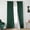 Dark Green, variant on Cream Linen Blackout Curtains for Bedroom, 90 Inch Floor to Ceiling Pleated Drapes, Farmhouse Style Thermal Insulated Summer Heat Light Blocking Window Curtain Drapes for Living Room