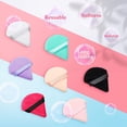 thumbnail image 5 of 15 Pieces Powder Puff Triangle Makeup Puff Pure Cotton Powder Velour Face Ultra Soft Washable Body Powder Puff for Loose Powder Body Cosmetic Foundation Sponge Makeup Tool (Black), 5 of 5
