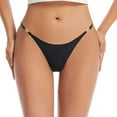 thumbnail image 7 of LNWUY Bikini Bottoms for Women Cheeky, Seamless Breathable Comfort Solid Color Bathing Suit Swimsuit Bottoms Briefs Black XL, 7 of 7