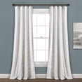 thumbnail image 1 of Lush Decor White Chenille Chevron Window Curtain Panel Pair (84" x 40"), 1 of 6
