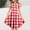Red, variant on JUSLIO Girls Plaid Dress with Pockets Crew Neck Short Sleeve Casual Dresses Size 6 Y