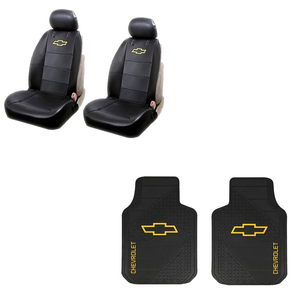 Chevy 2 Front Vinyl Floor Mats And 2 Seat Covers