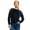 Navy Blue, variant on US Blanks US538 Ladies Velour Long Sleeve Crop T-Shirt