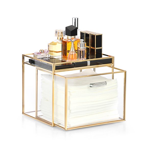 Soporte desechable para toallas faciales Sumnacon Glass con cajón