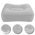 thumbnail image 3 of Inflatable Feet Rest Pillow Flocking PVC Foot Massage Stool Relax Cushion for Outdoor Travel (Grey), 3 of 7