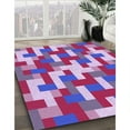 thumbnail image 3 of Ahgly Company Machine Washable Indoor Rectangle Transitional Bright Lilac Purple Area Rugs, 7' x 9', 3 of 7