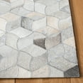 thumbnail image 3 of SAFAVIEH Studio Leather Wade Geometric Runner Rug, Ivory/Grey, 2'3" x 9', 3 of 8