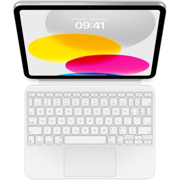 Apple Magic Keyboard Folio: iPad Keyboard and case for iPad (10th Generation), Detachable Two-piece Design that attaches magnetically, Built-in trackpad, Chinese (Pinyin) - White