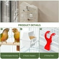 thumbnail image 3 of FASCK 62-inch Metal Bird Cage: Spacious Bird Cage for Cockatiels, Parrots, Pigeons, Lovebirds, Features Roof Access and Rolling Stand, White, 3 of 12