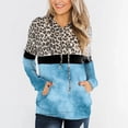 thumbnail image 3 of Sudadera con capucha Fugacal con Estampado de Leopardo y Diseño de Costura Tie Dye Para Mujer, 3 of 6