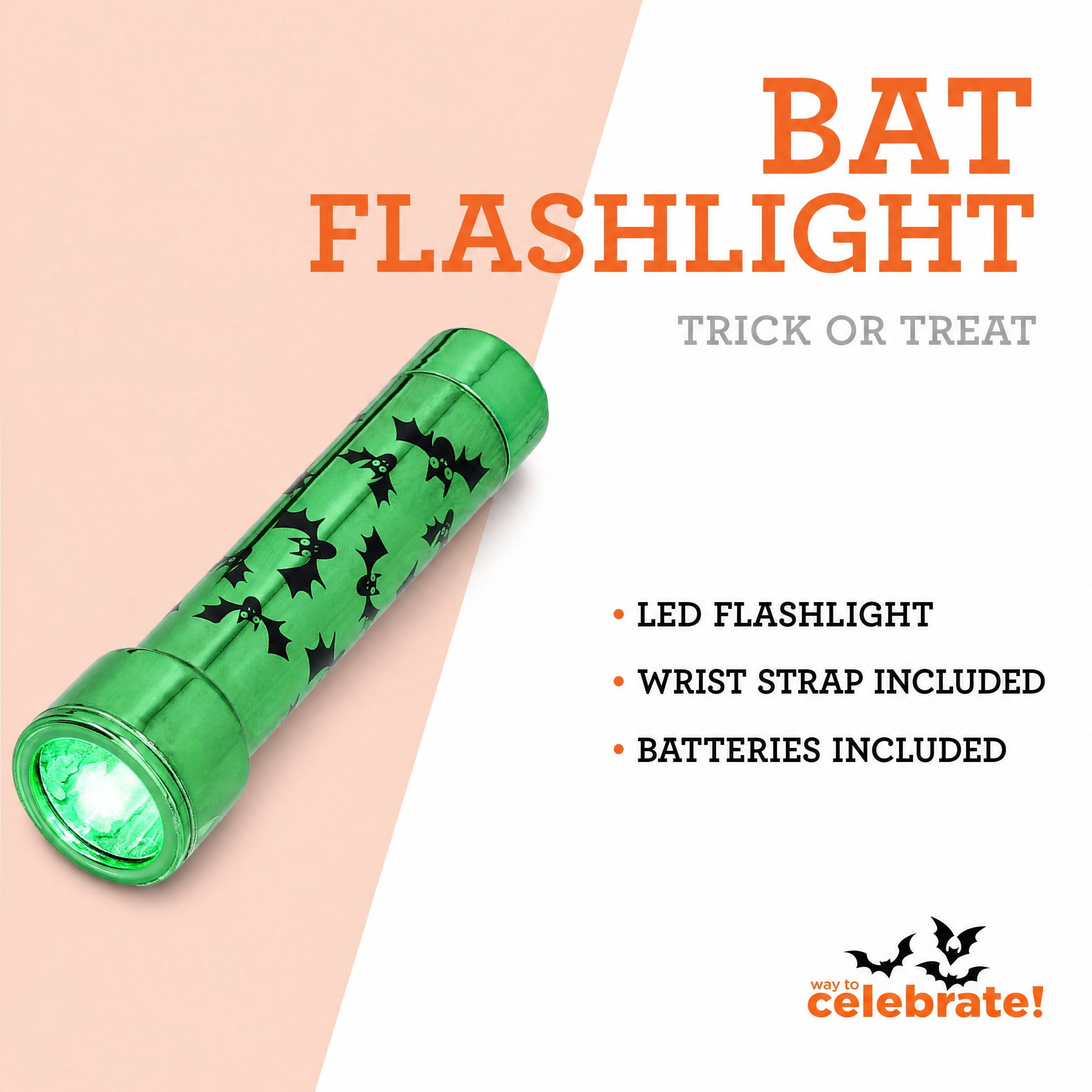 Bat Flashlight, Green, Halloween by Way To Celebrate