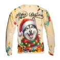 thumbnail image 2 of Merry Christmas Santa Siberian Husky Scarf Twinkling Lights Xmas Holiday All Over Print 3D Sweatshirt Unisex Merch Husky Dog Lover Gifts - 00022, 2 of 6