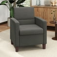 thumbnail image 2 of HOMCOM Modern Accent Chair Fabric Armchair w/ Non-Slip Pads, Dark Grey, 2 of 10