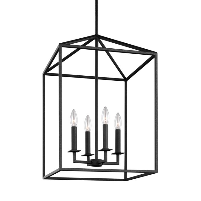 Generation Lighting Perryton 4-Light Pendant in Midnight Black – LED Fixture