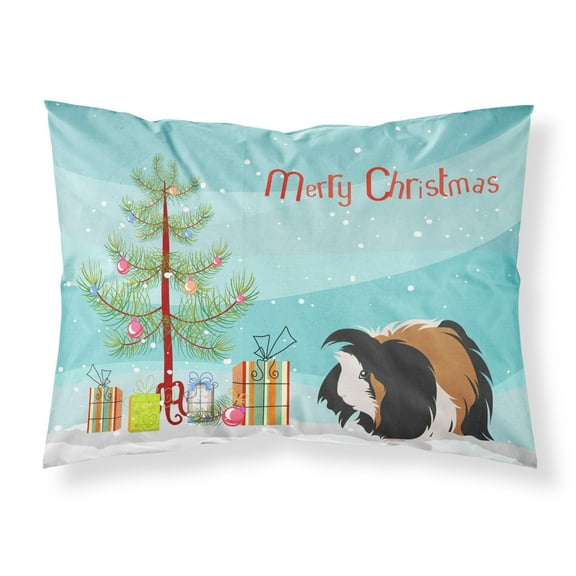 Sheba Guinea Pig Merry Christmas Fabric Standard Pillowcase CK4445PILLOWCASE
