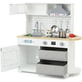 thumbnail image 1 of Play Kitchen para Kids cm de Profundidade Madera Kids Play Kitchen Playset Chef Pretend Play Set para Toddlers con Real Lights & Sounds Boys, 1 of 7