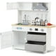 thumbnail image 1 of ChaoLink Cocina de juguete para niños, set de juego de cocina de madera para niños con luces y sonidos reales, para niños pequeños y niños, 1 of 7