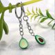 thumbnail image 3 of Avocado Keychain 2pcs Alloy Fruit Charm Pendant Cute Accessories Keyring, 3 of 5
