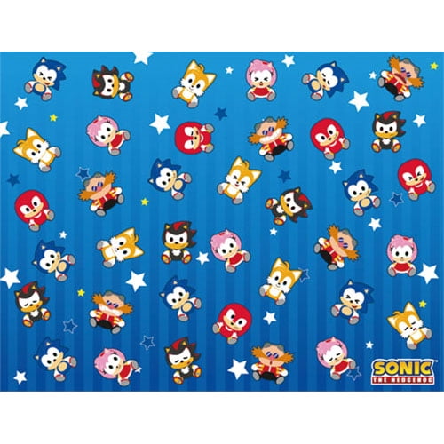 Sonic The Hedgehog Group Officially Licensed Throw Blanket 