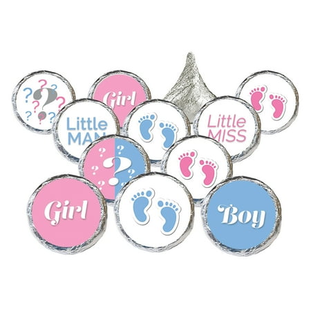 gender reveal party stickers