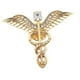 thumbnail image 5 of Broche de cruz con alas de ángel para amigos, regalo de cumpleaños, fiesta, graduación, traje, broche divertido Oro, 5 of 9