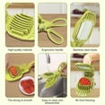 thumbnail image 4 of Fruit Slicer, Strawberry, Banana, Kiwi Cutter, Egg Slicer for Hard Boiled Eggs, for Soft Fruit Sausages, Cucumbers, Mushroom Cutter, Rapid & Safe Slicing Kitchen Gadgets (Green), 4 of 5