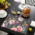 thumbnail image 4 of Pioneer Flower Floral Print Pattern Summer Placemats Table Placemats Set Of 4-Linen Kitchen Washable Placemats Table Mats 12x18 Inch Non-Slip Heat Resistant, 4 of 6