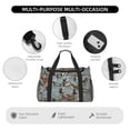 thumbnail image 4 of Fotbe Mallard Ducks Swimming Bolsa de Viaje con Estampado, Bolsa de Fin de Semana para Mujer con Compartimento para Zapatos, Bolsa de Gimnasio con Bolsillo Húmedo, 4 of 7