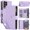 Purple, variant on Dteck for Samsung S23 FE Case, Crossbody Shoulder Strap RFID Blocking Shockproof Magnetic Closure Flip Stand Card Slot Wallet Zipper Lanyard Phone Case Cover, Black