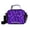 Abstract Purple Square Image, variant on Insulated Lunch Bag 6L Leak-Proof Lunch Box with Shoulder Strap Multiple Pockets Lunch Tote Blue Lightning Bolt Pattern