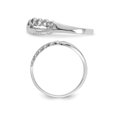 thumbnail image 3 of 14K White Gold Heart Criss-Cross Promise Ring (Size 7), 3 of 4