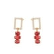 thumbnail image 1 of Aretes Colgantes Fiesta Dama Swarovski y Rubí Oro 14K Lam dorado Unitalla, 1 of 7