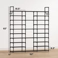 thumbnail image 4 of Behome 9-Tier Metal Shoe Rack, Tall Large Shoe Rack Storage Organizer with Hooks, Shoe Shelf for Entryway, Closet, Bedroom, Living Room, Black, 4 of 6