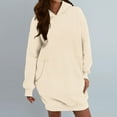 thumbnail image 7 of hotojiny Hoodies Sweatshirt Dress for Women Oversized Casual Pullover Long Sleeve Mini Dresses Cute Solid Trendy Clothes, 7 of 7