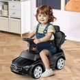 thumbnail image 2 of Gymax Voiture Pousse-Pousse 3-en-1 pour Tout-Petit avec Auvent Ajustable, Rangement sous le Siège, Sons Réalistes, Noir, 2 of 10