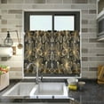 thumbnail image 4 of Yayeee Kitchen Curtains Tier Pair Light Filtering 27"x36" Rod Pocket Short Cafe Window Panel, Golden Elegance, 4 of 7