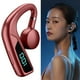 thumbnail image 4 of Auriculares intraaurales resistentes al sudor, 30 horas de música, con gancho para la oreja, auriculares de una sola oreja para Rojo, 4 of 7