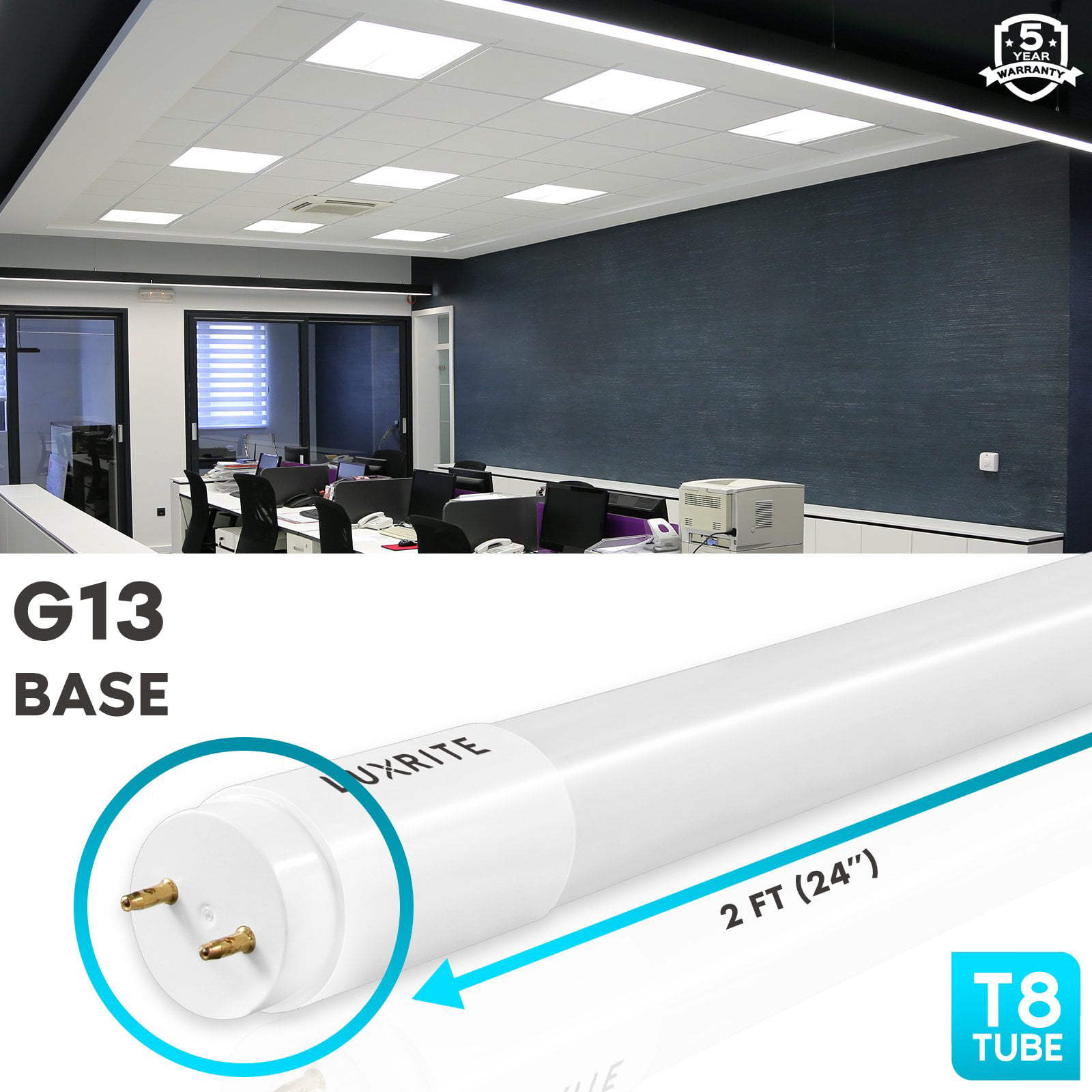 Tubes fluorescents LED 120 cm • 175 lm/w ultra haut lumen