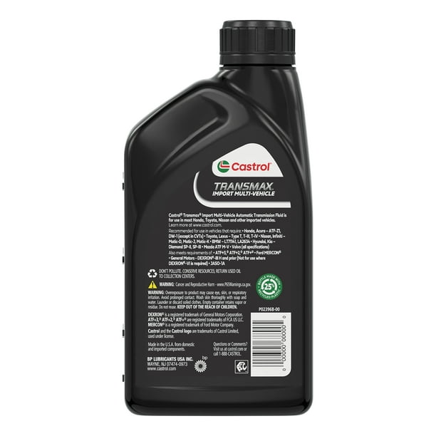 Castrol Transmax Import Multi-Vehicle Automatic Transmission Fluid